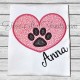 Pet Love Paw Print Applique Design